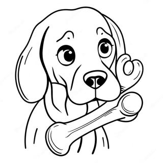 Beagle Med En Knogle Farvelaegningsside 100013 38698