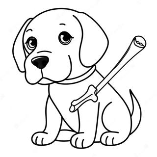 Beagle Med En Knogle Farvelaegningsside 100013 38699