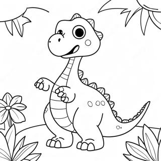 Dinosaur Valentine Farvelaegningsside 100318-38926