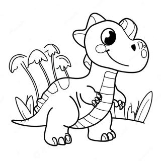 Dinosaur Valentine Farvelaegningsside 100318-38927