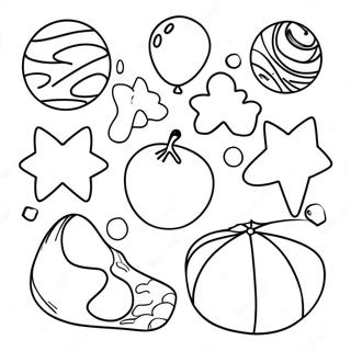 Farverige Obj Former Farvelaegningsside 100345-38951