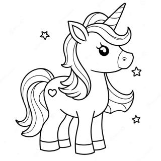 Charmerende Baby Enhjorning Farvelaegningsside 100524-39097