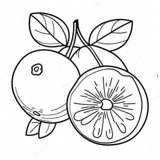 Lys Orange Frugt Farvelaegningsside 100855-39352