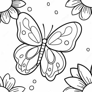 Livlig Orange Sommerfugl Farvelaegningsside 100858 39363