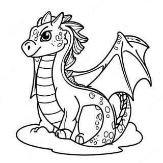 Majestaetisk Ender Drage I Himlen Farvelaegningsside 100958-39436