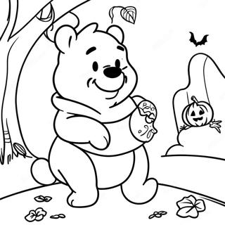 Peter Plys Halloween Farvelaegningsside 101495-39956