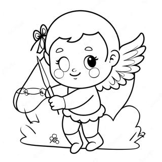 Charmerende Cupid Med Bue Farvelaegningssider 10156-389