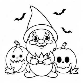 Sod Halloween Nisse Med Graeskar Farvelaegningsside 101756-40163