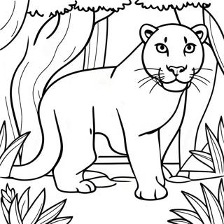 Majestaetisk Panther I Jungle Farvelaegningsside 101780 40180