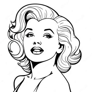 Vintage Marilyn Monroe Portraet Farvelaegningsside 102037-40377