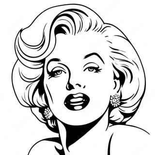 Klassisk Marilyn Monroe Med Rode Laeber Farvelaegningsside 102039-40388
