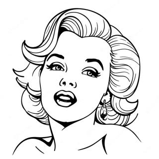 Marilyn Monroe Ikonisk Pose Farvelaegningsside 102040-40389