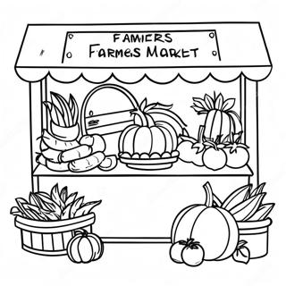 Farverig Farmermarked Boder Farvelaegningsside 102089 40420