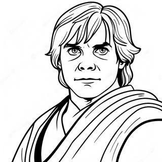 Luke Skywalker Med Lyssvaerd Farvelaegningsside 102193 40503