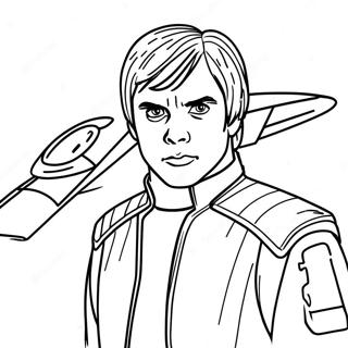 Luke Skywalker I X Wing Fighter Farvelaegningsside 102195 40510