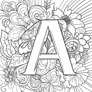 Farverigt Brev A Farvelaegningsside 102758 40940