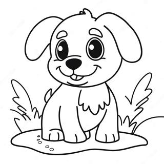 Energetisk Lille Hvalp Farvelaegningsside 102865-41029