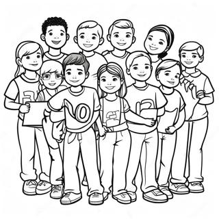 Klasse Af 2024 Gruppebillede Farvelaegningsside 102994 41125