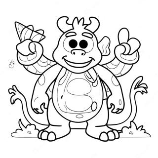 Ludo Med Monster Venner Farvelaegningsside 103098 41212