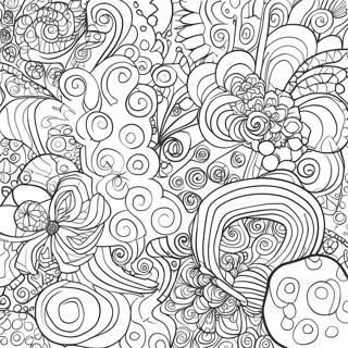 Retro 70ernes Funky Monstre Farvelaegningsside 103120 41220