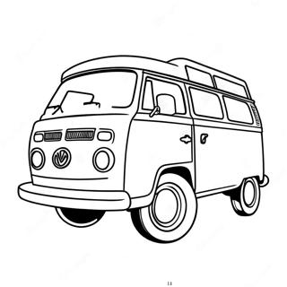 Fredelig 70ernes Hippie Van Farvelaegningsside 103122 41225