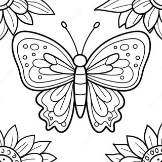 Farverig Sommerfugl Mol Farvelaegningsside 103376 41417