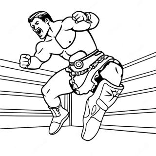 Wwe Bryder Hopper Pa Modstander Farvelaegningsside 103505 41519