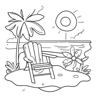 Charmerende Sommer Scene Farvelaegningsside 103608 41600