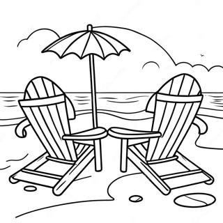 Romantisk Stranddag Farvelaegningsside 103609-41602