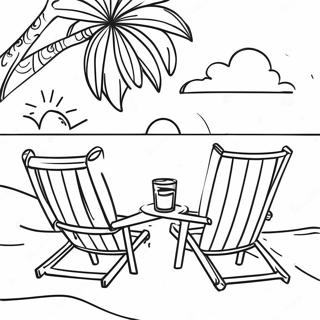 Romantisk Stranddag Farvelaegningsside 103609-41604