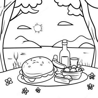 Solnedgang Picnic Farvelaegningsside 103610-41605