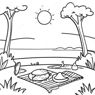 Solnedgang Picnic Farvelaegningsside 103610-41606