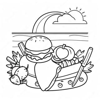 Solnedgang Picnic Farvelaegningsside 103610-41607