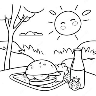 Solnedgang Picnic Farvelaegningsside 103610-41608