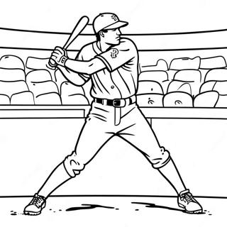 Texas Rangers Baseballspiller I Aktion Farvelaegning 103684-41658