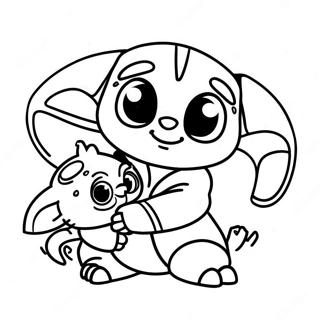 Sod Stitch Og Baby Yoda Farvelaegningsside 103788-41740