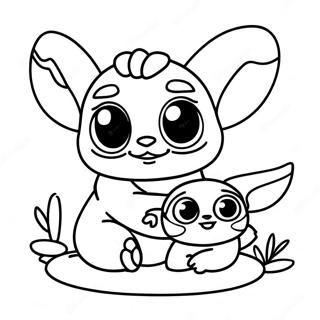Legesyg Stitch Med Baby Yoda Farvelaegningsside 103790-41745