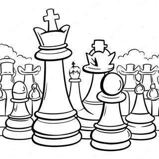 Kaempe Skakbrikker I Parken Farvelaegningsside 104332 42169