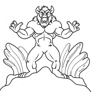 Dramatisk Opstigning Af Udyret Farvelaegningsside 104485-42289