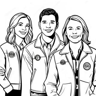 Ffa Studerende I Bla Jakker Farvelaegningsside 104587 42365