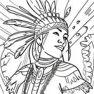 Farverig Indiansk Danser Farvelaegningsside 104687-42438