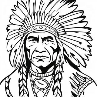 Majestaetisk Indiansk Hovding Farvelaegningsside 104690 42449