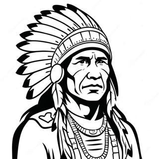 Majestaetisk Indiansk Hovding Farvelaegningsside 104690 42450