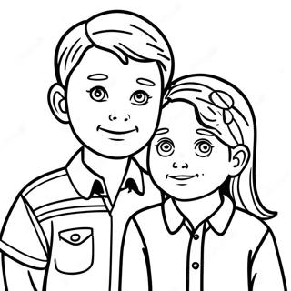 Dreng Og Pige Farvelaegningsside 105226 42867