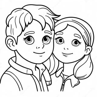 Dreng Og Pige Farvelaegningsside 105226 42868