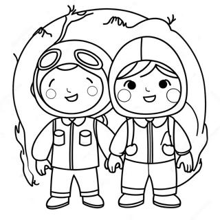 Eventyrlig Dreng Og Pige Farvelaegningsside 105227 42870