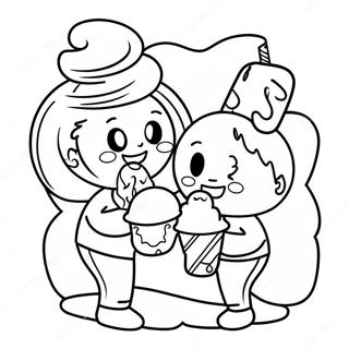 Sodt Par Deler Is Farvelaegningsside 105486 43075