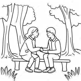 Legesyg Par I En Park Farvelaegningsside 105487 43077