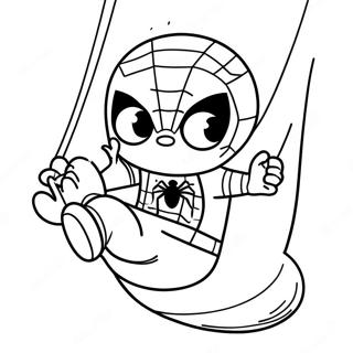 Sod Baby Spiderman Svinger Farvelaegningsside 105537 43111