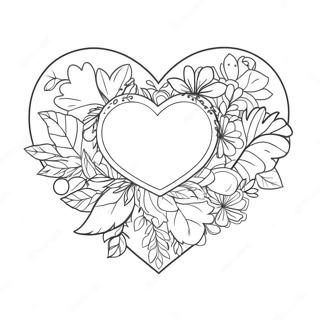 Valentinsdag Hjerte Farvelaegningsside 105663-43207